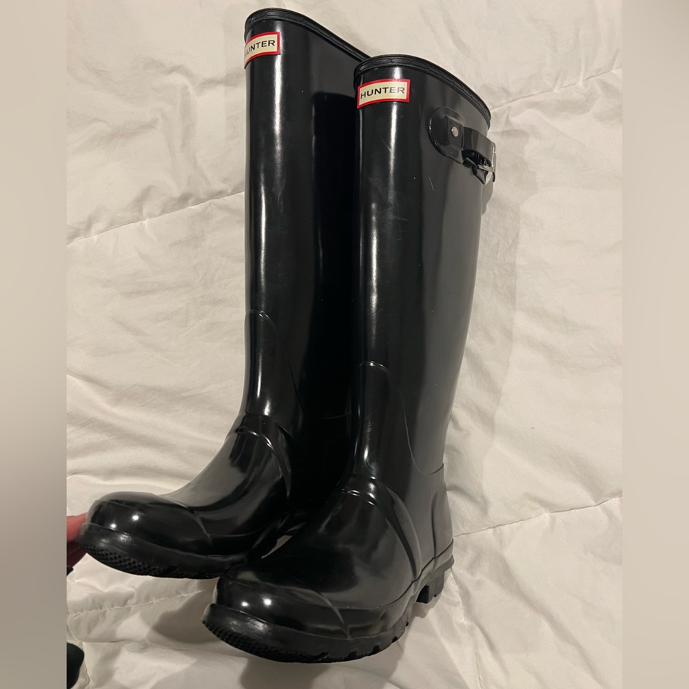 Womens black hunter boots